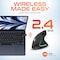 Delton KB200 Wireless Ergonomic Keyboard and S12 Wireless Vertical Mouse Combo DKMKITERG12-WB - alternate 4
